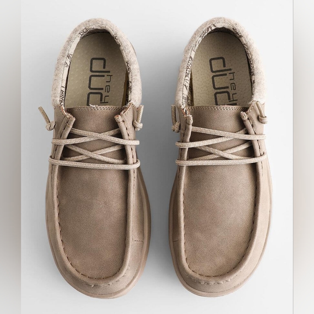 New! Hey Dude Polly Light Taupe Shoe
